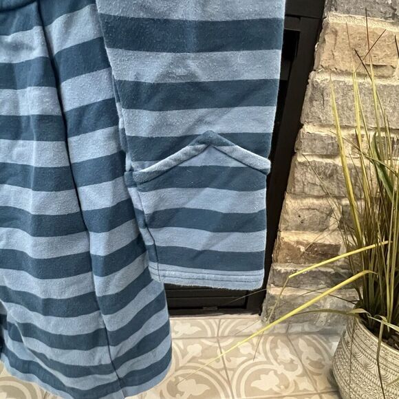 Matilda Jane Women's Size S Jacket Coat Fall Breeze Blue Striped Button Up Front - Picture 6 of 10